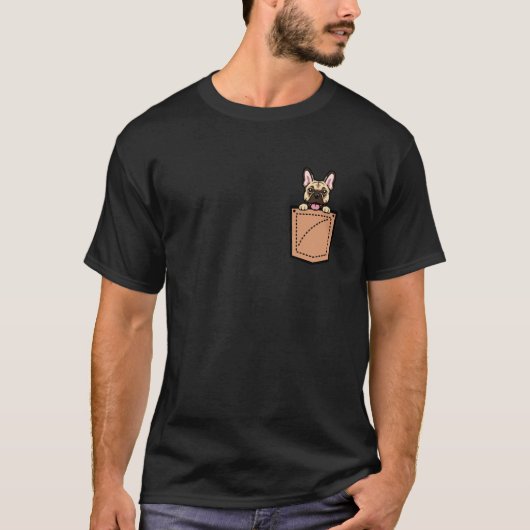 Franse Bulldog (Frenchie) Zakformaat Hond T-shirt (Voorkant)