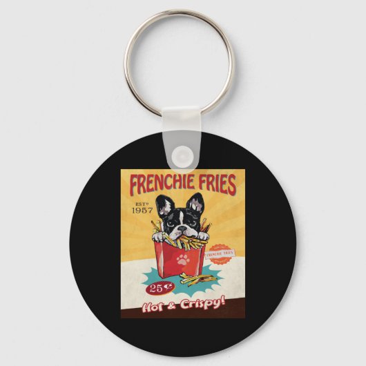 Franse Bulldog Fries Sleutelhanger (Voorkant)