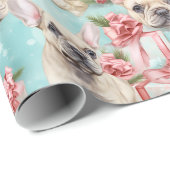 Franse Bulldog Frolic Pastel Holiday Gift Cadeaupapier (Rol Hoek)