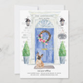 Franse Bulldog Front door Moving Announge Kaart (Voorkant)