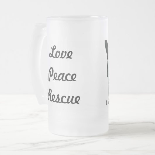 Franse Bulldog Frosted Mok (Voorkant links)