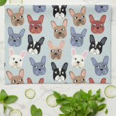 Franse Bulldog Fun Dog Theedoek (Gevouwen)