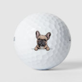 Franse Bulldog Fun Frenchie Hond Liefhebber Golfballen (Voorkant)