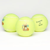 Franse Bulldog Fun gepersonaliseerd Tennisballen (Multi)