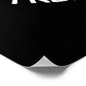 Franse Bulldog Funny Dog Pun Dark BG Poster (Hoek)