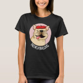 Franse Bulldog Funny Dog Pun Dark BG T-shirt (Voorkant)