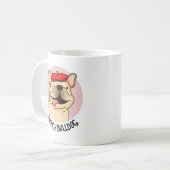 Franse Bulldog Funny Dog Pun Koffiemok (Voorkant links)