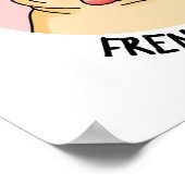 Franse Bulldog Funny Dog Pun Poster (Hoek)