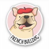 Franse Bulldog Funny Dog Pun Sticker (Voorkant)