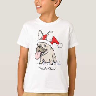 Franse Bulldog Funny Frenchie Dog Santa Clause T-shirt