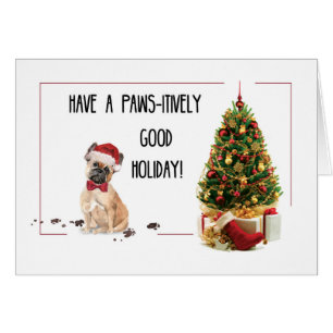 Franse Bulldog Funny kersthond met boom