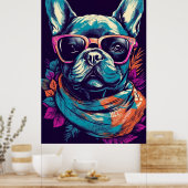 Franse Bulldog Funny Modern Pop Art Poster (Keuken)