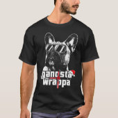 Franse Bulldog Gangsta Wrapper Kerstmis T-shirt (Voorkant)