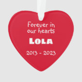 Franse Bulldog Gedenkteken Ornament (achterkant)