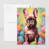 Franse Bulldog Gelukkig Pasen Briefkaart (Voorkant / Achterkant)