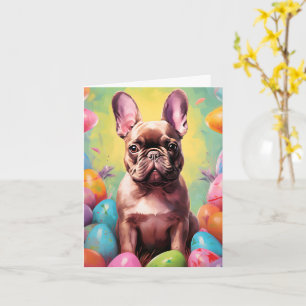 Franse Bulldog Gelukkig Pasen Kaart