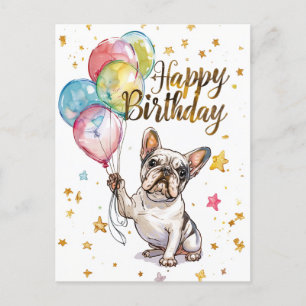 Franse Bulldog Gelukkige Verjaardag Briefkaart