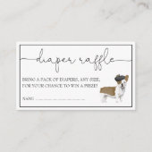 Franse Bulldog Gender Neutral Diaper Raffle Enclos Informatiekaartje (Voorkant)