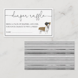 Franse Bulldog Gender Neutral Diaper Raffle Enclos Informatiekaartje