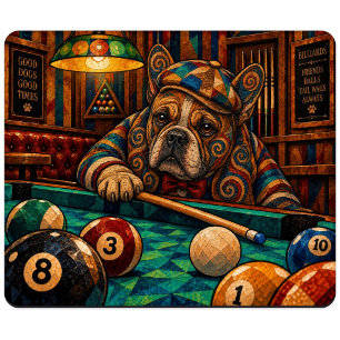 Franse Bulldog, Geometrisch Mozaïek Muismat