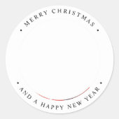 Franse Bulldog gepersonaliseerde hond Vrolijk Kers Ronde Sticker (Voorkant)