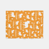 Franse Bulldog Gepersonaliseerde Hondendeken Frenc Fleece Deken (Voorkant (Horizontaal))