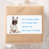 Franse bulldog gepersonaliseerde naam adreslabel etiket (Insitu)