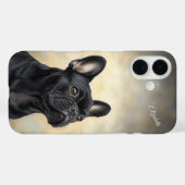Franse Bulldog Gepersonaliseerde Zwarte Frenchie Case-Mate iPhone Case (Achterkant (horizontaal))