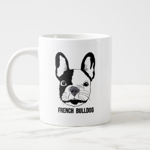 Franse Bulldog gezicht op Grote Koffiekop