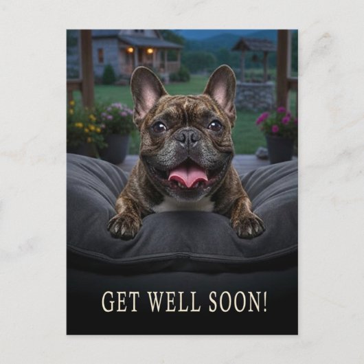 Franse Bulldog Gezondheidswens Ansichtkaart Briefkaart (Voorkant)