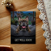 Franse Bulldog Gezondheidswens Ansichtkaart Briefkaart