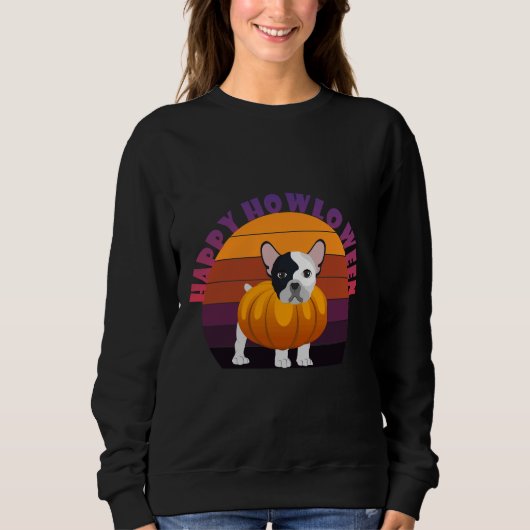 Franse Bulldog Ghost Funny Dog Halloween Trui (Voorkant)