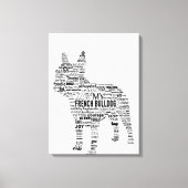 Franse Bulldog Gift Canvas Afdruk (Voorkant)