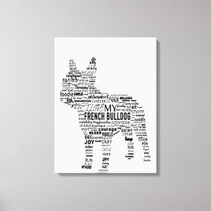 Franse Bulldog Gift Canvas Afdruk