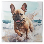 Franse Bulldog Gift Tegeltje (Voorkant)