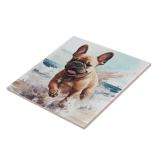 Franse Bulldog Gift Tegeltje (Zijkant)