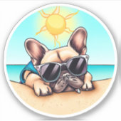 Franse Bulldog Gifts Sticker (Voorkant)