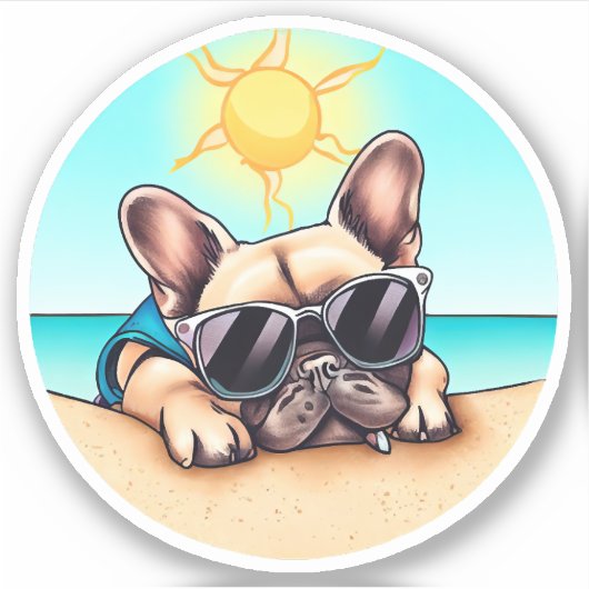 Franse Bulldog Gifts Sticker (Voorkant)