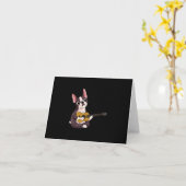 franse bulldog| gitarist gift kaart (Gele Bloem)