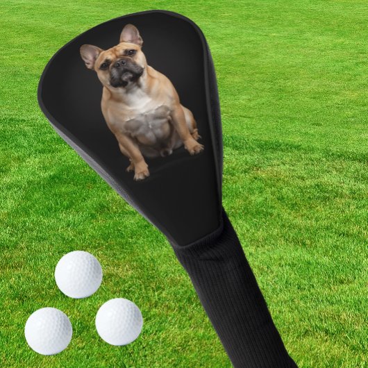 Franse Bulldog Golf Driver Hoes, Zwarte Stijl Golfheadcover