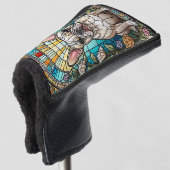 Franse Bulldog Golf Head Hoesje Golfheadcover (3/4 voorkant)