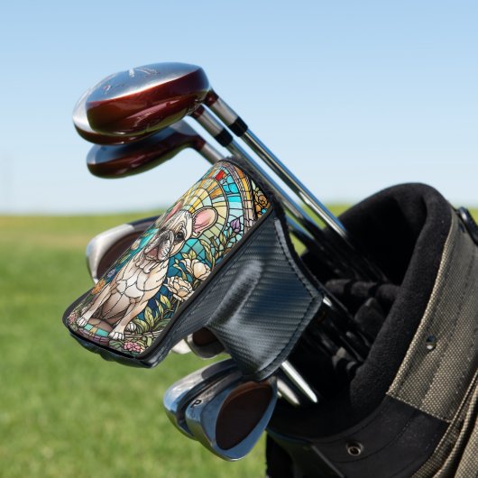 Franse Bulldog Golf Head Hoesje Golfheadcover (Insitu)