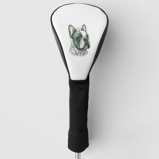 Franse bulldog golfheadcover (Voorkant)
