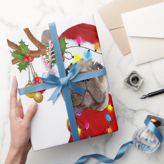 Franse Bulldog Goraalse Reindeer kerstcadeau Cadeaupapier (Geschenken)