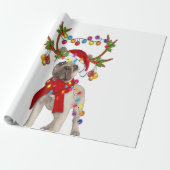 Franse Bulldog Goraalse Reindeer kerstcadeau Cadeaupapier (Uitgerold)