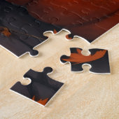 Franse Bulldog Gotische Café Halloween Kunst Legpuzzel (Zijkant)