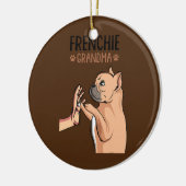 Franse Bulldog Grandma Frenchie Dog Eigenaar vrouw Keramisch Ornament (Links)