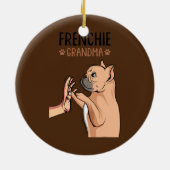 Franse Bulldog Grandma Frenchie Dog Eigenaar vrouw Keramisch Ornament (Achterkant)