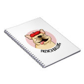 Franse Bulldog Grappige Hond Pun  Notitieboek (Rechterzijde)