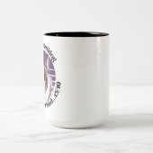 Franse Bulldog grappige quote Two-Tone Coffee Mok (Center)